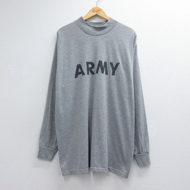 長袖Tシャツ ミリタリー グレー メンズXL相当 | 古着