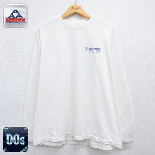 00s 長袖Tシャツ カエル ホワイト メンズXL相当 | 古着