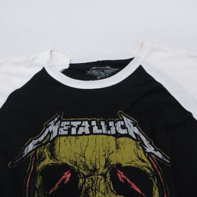 古着通販 XL☆古着 7分袖 ロック バンド Tシャツ メンズ メタリカ