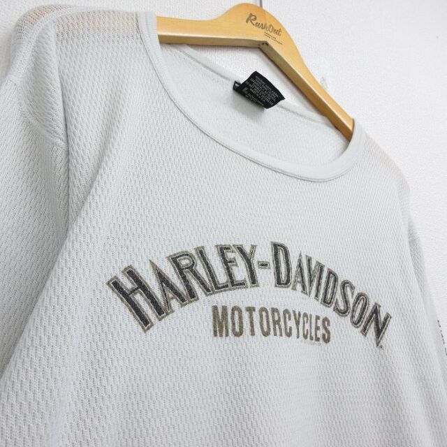 古着通販 XL☆古着 ハーレーダビッドソン 長袖 ビンテージ サーマル T
