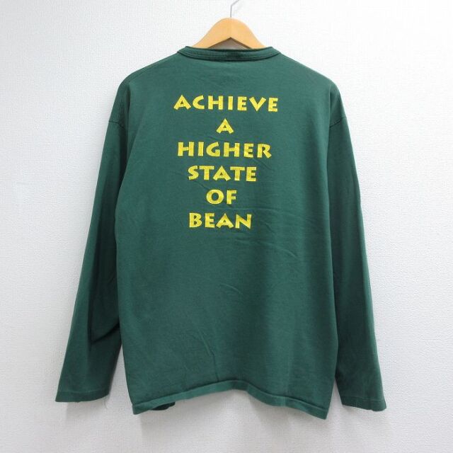 90s 長袖Tシャツ ROCKY MOUNTAIN ROASTERY グリーン メンズXL相当 | 古着
