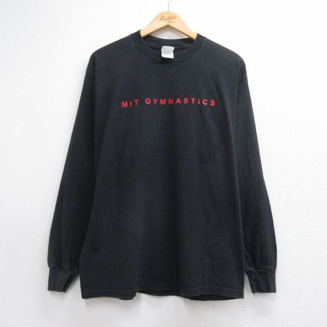 00s 長袖Tシャツ MIT GYMNASTICS ブラック メンズL相当 | 古着