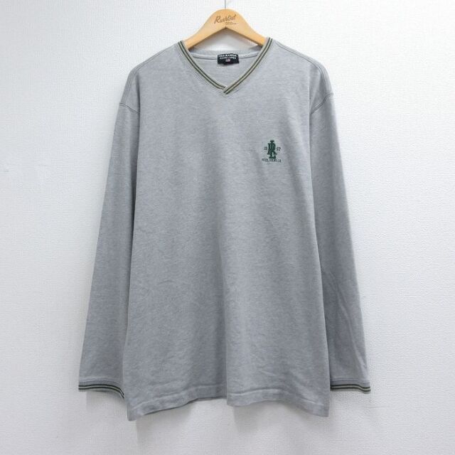 ラルフローレン 00s 長袖Tシャツ ワンポイントロゴ グレー メンズXL相当 | 古着