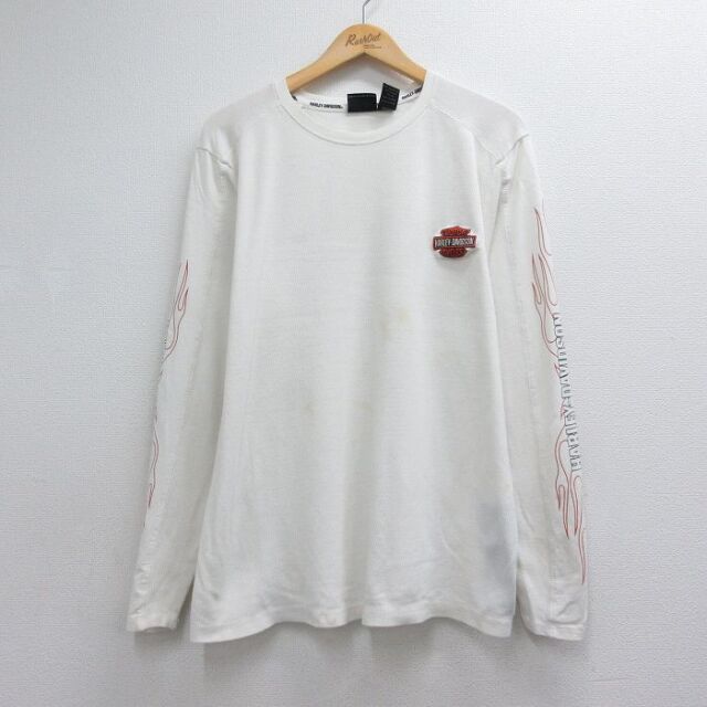 古着通販 XL☆古着 ハーレーダビッドソン 長袖 サーマル Tシャツ