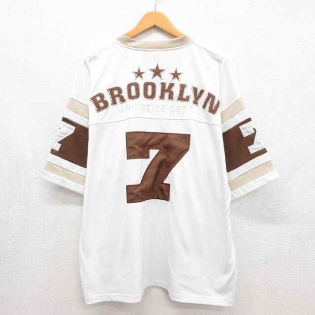 古着通販 XL☆古着 半袖 フットボール Tシャツ メンズ BROOKLYN 7