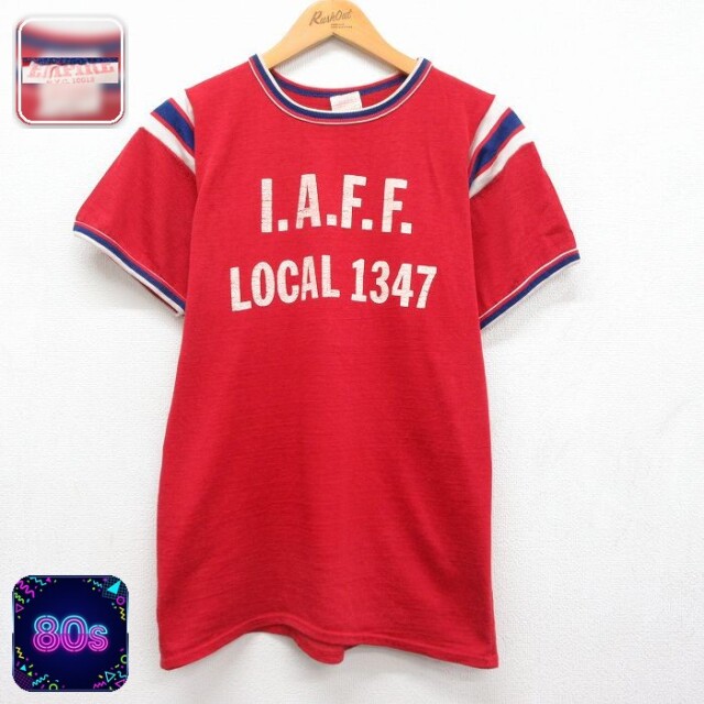 80s 半袖Tシャツ LAFF レッド メンズL相当 | 古着