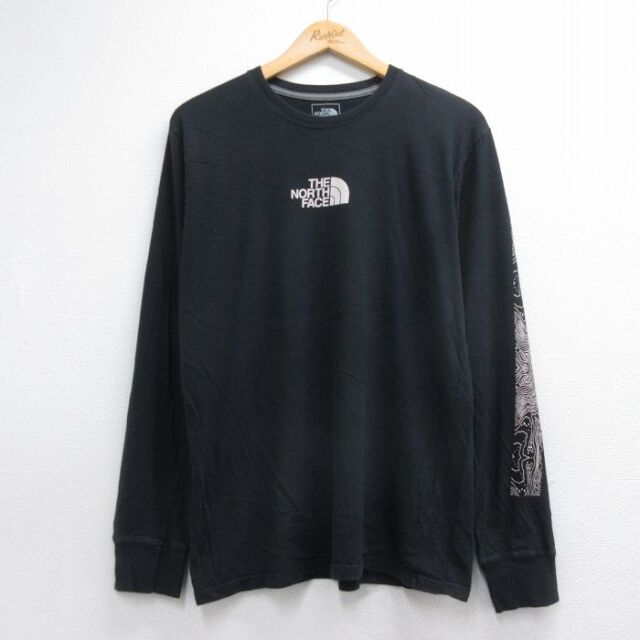 ノースフェイス 長袖Tシャツ ブラック メンズL相当 | 古着