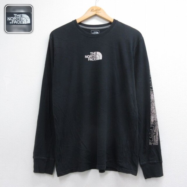 ノースフェイス 長袖Tシャツ ブラック メンズL相当 | 古着