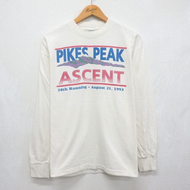オニータ 90s 長袖Tシャツ パイクスピーク ホワイト メンズXL相当 | 古着