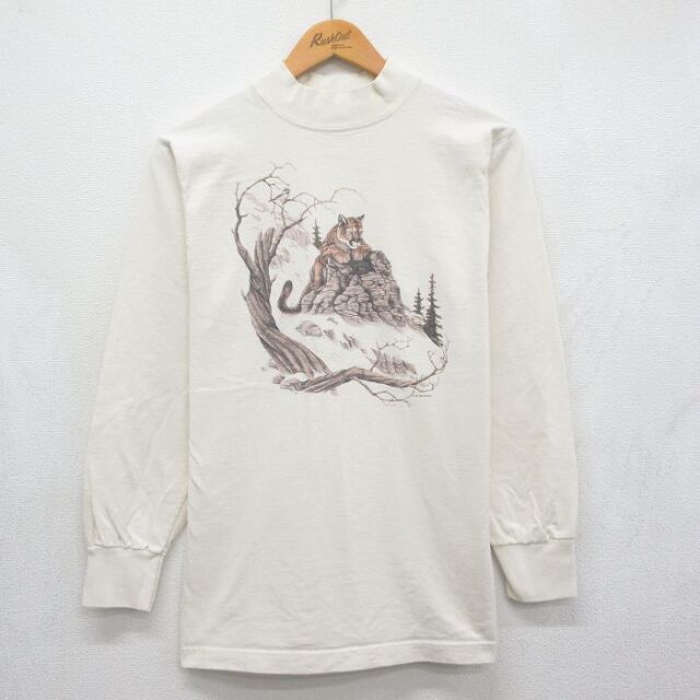 フルーツオブザルーム 90s 長袖Tシャツ トラ ベージュ メンズS相当 | 古着