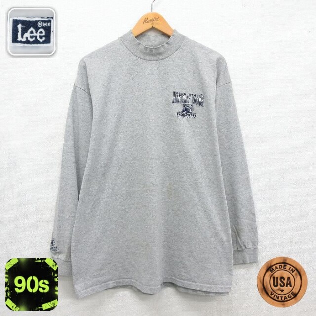 リー 90s 長袖Tシャツ ペンシルベニア グレー メンズXL相当 | 古着
