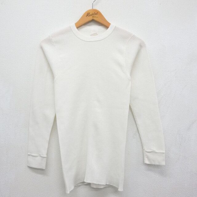 80s 長袖Tシャツ ホワイト メンズS相当 | 古着