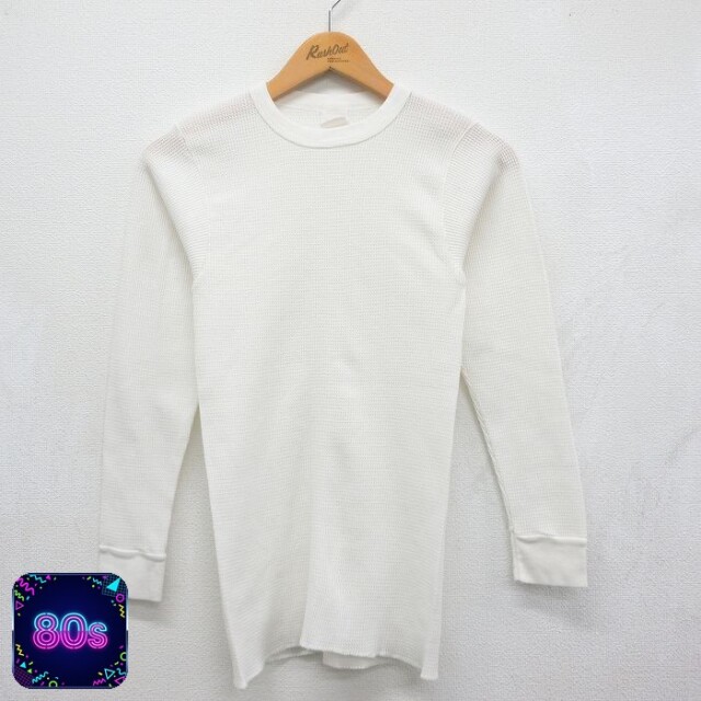 80s 長袖Tシャツ ホワイト メンズS相当 | 古着