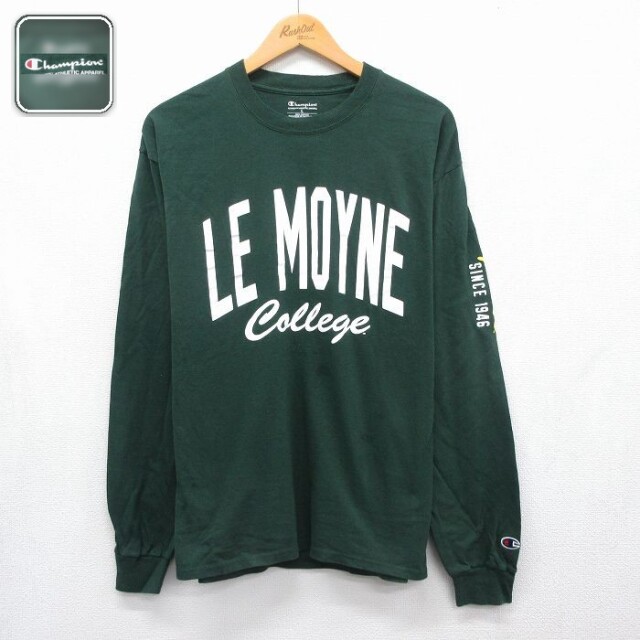 チャンピオン 長袖Tシャツ カレッジ グリーン メンズL相当 | 古着