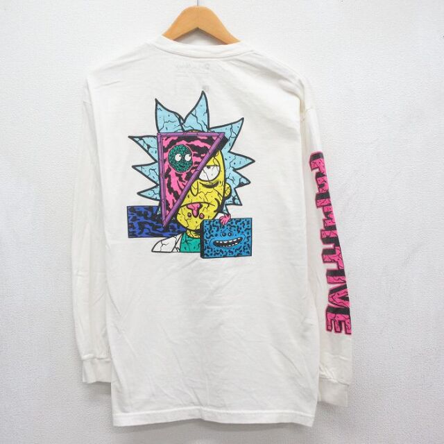 リックアンドモーティ 長袖Tシャツ ホワイト メンズL相当 | 古着