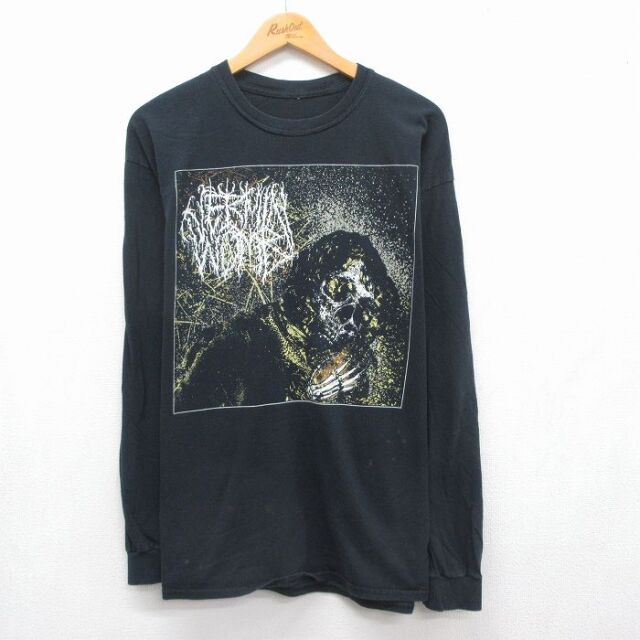 長袖ロックバンドTシャツ ブラック メンズXL相当 | 古着