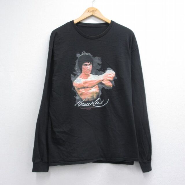 ブルースリー 長袖Tシャツ ブラック メンズXL相当 | 古着