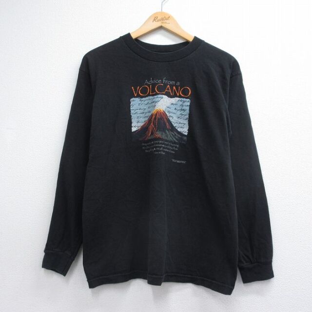 00s 長袖Tシャツ VOLCANO ブラック メンズL相当 | 古着