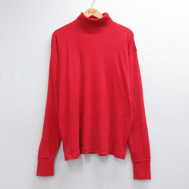 90s 長袖Tシャツ ミリタリー レッド メンズXL相当 | 古着