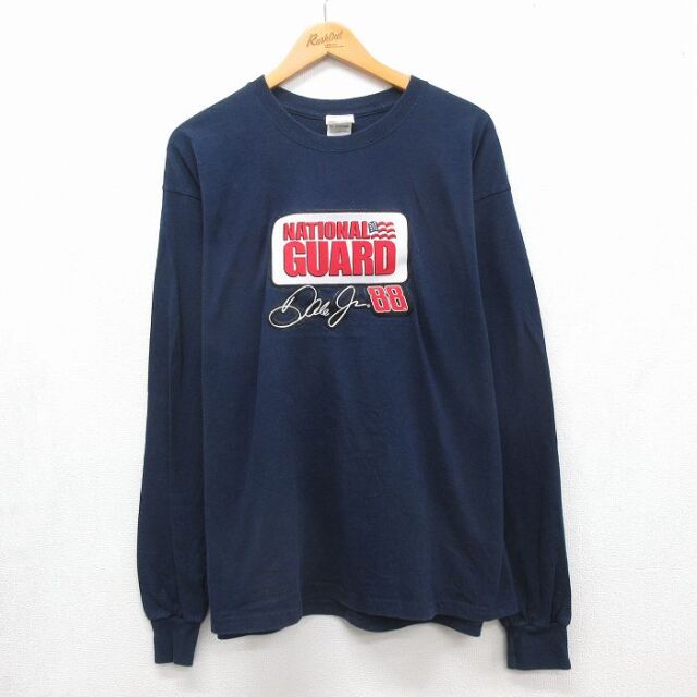 00s 長袖Tシャツ デイルアーンハートジュニア ネイビー メンズL相当 | 古着