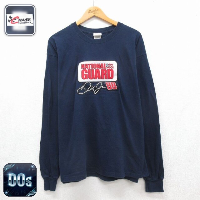 00s 長袖Tシャツ デイルアーンハートジュニア ネイビー メンズL相当 | 古着