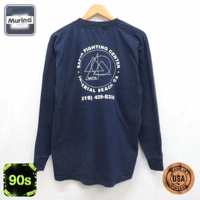 90s 長袖Tシャツ SAFTA ネイビー メンズL相当 | 古着