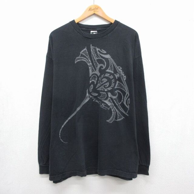 T&C Surf Designs 長袖Tシャツ エイ ブラック メンズXL相当 | 古着