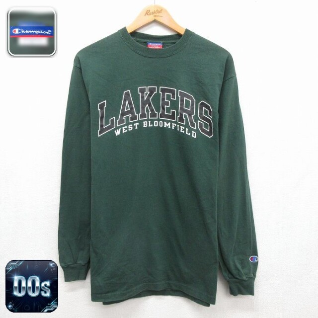 チャンピオン 00s 長袖Tシャツ LAKERS グリーン メンズL相当 | 古着