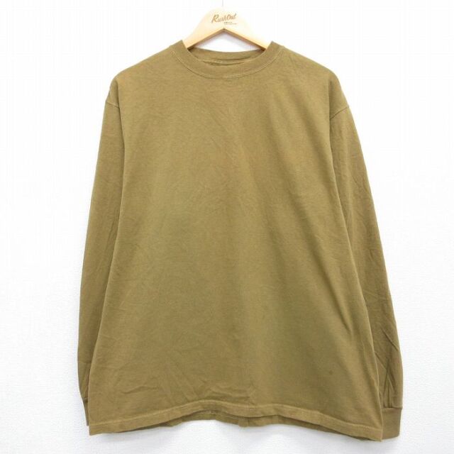 00s 長袖Tシャツ ブラウン メンズXL相当 | 古着