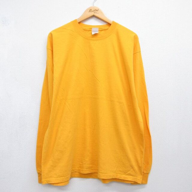 00s 長袖Tシャツ イエロー メンズL相当 | 古着