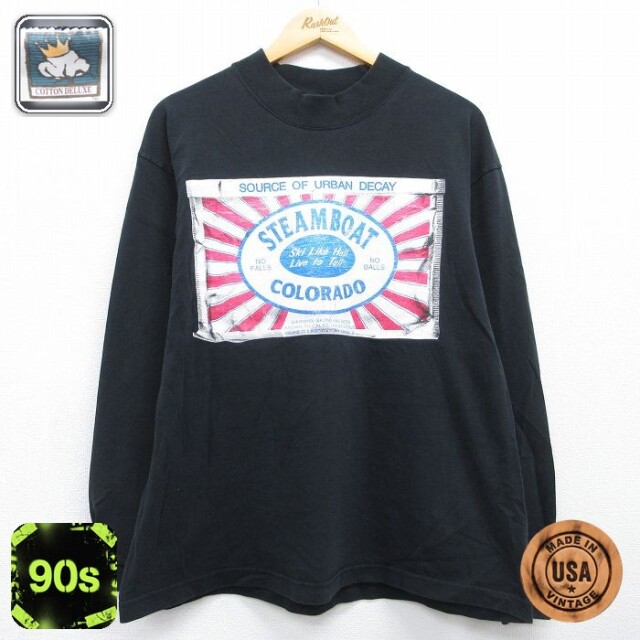 90s 長袖Tシャツ コロラド ブラック メンズL相当 | 古着