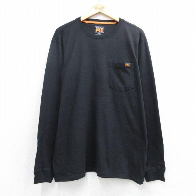 ティンバーランド 長袖Tシャツ 胸ポケット付き ブラック メンズXL相当 | 古着