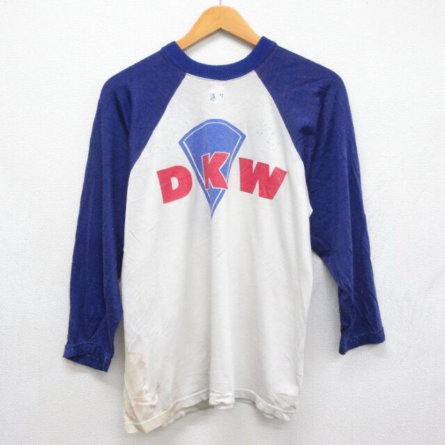 古着通販 L☆古着 長袖 ビンテージ Tシャツ メンズ 70年代 70s DKW