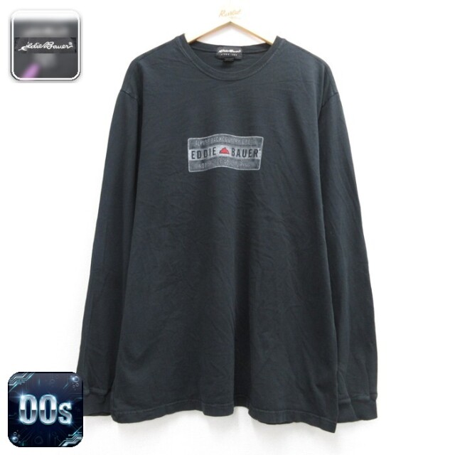 エディーバウアー 00s 長袖Tシャツ ブラック メンズXL相当 | 古着