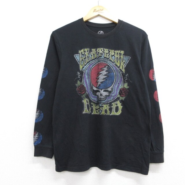 Grateful Dead 長袖Tシャツ グレイトフルデッドプリント ブラック メンズL相当 | 古着