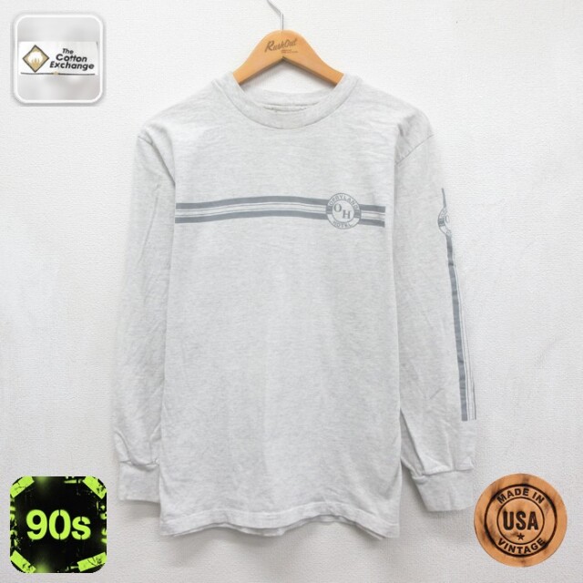 Cotton Exchange 90s 長袖Tシャツ ホテル グレー メンズM相当 | 古着