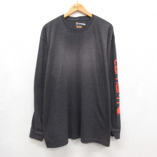 カーハート 長袖Tシャツ 霜降り グレー メンズXL相当 | 古着
