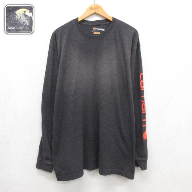 カーハート 長袖Tシャツ 霜降り グレー メンズXL相当 | 古着