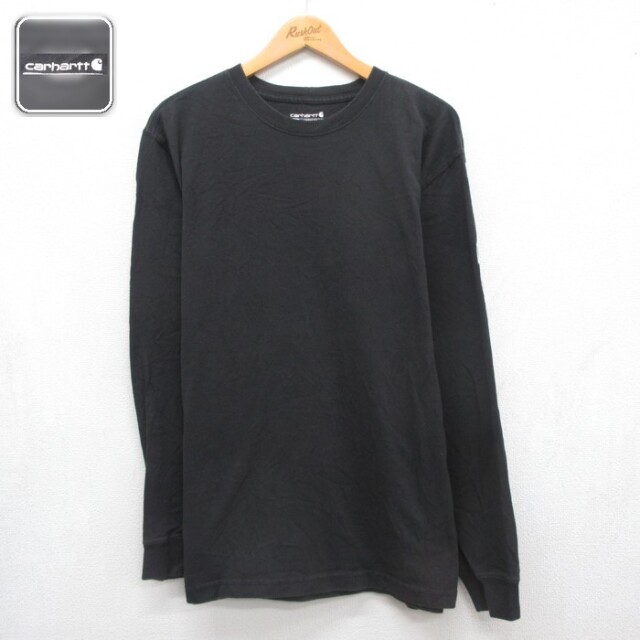 カーハート 長袖Tシャツ ブラック メンズXL相当 | 古着