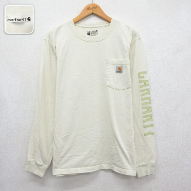 カーハート 長袖Tシャツ 胸ポケット ホワイト メンズXL相当 | 古着