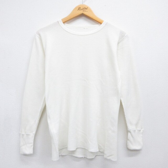 長袖Tシャツ サーマル ホワイト メンズS相当 | 古着