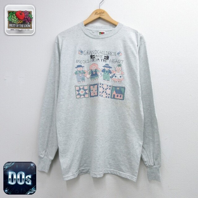 フルーツオブザルーム 00s 長袖Tシャツ GRAND CHILDREN グレー メンズL相当 | 古着