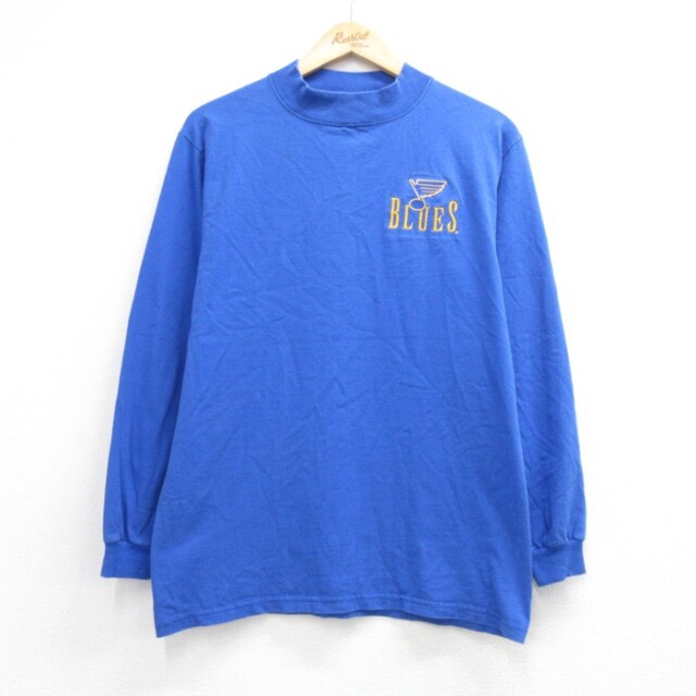 CSA 90s 長袖Tシャツ NHLセントルイスブルース刺繍ロゴ メンズM相当 | 古着