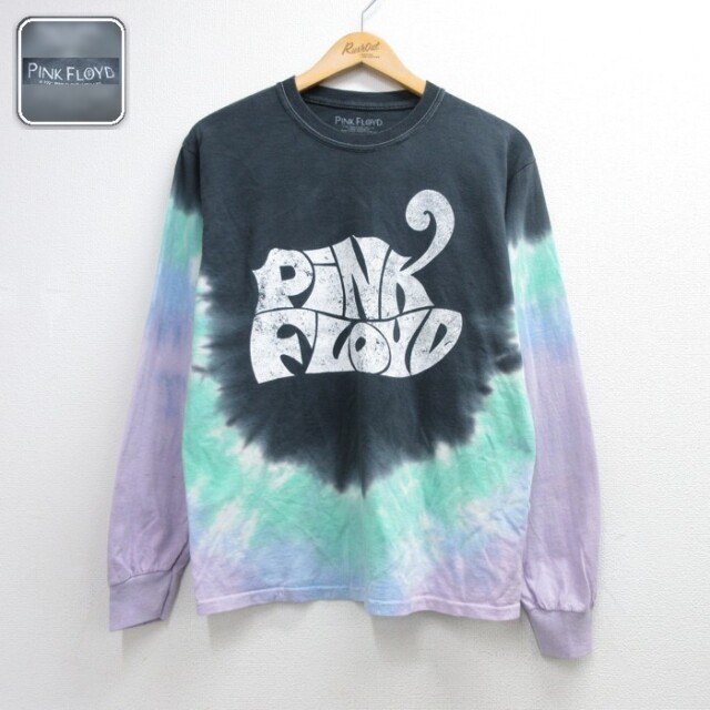 PINK FLOYD 長袖Tシャツ タイダイ ブラック メンズM相当 | 古着