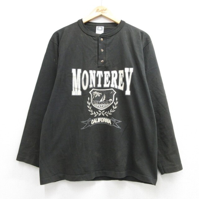 90s 長袖Tシャツ カリフォルニア ブラック メンズL相当 | 古着
