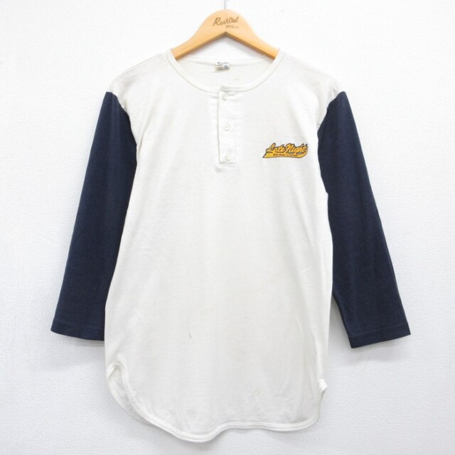 チャンピオン 80s 7分袖Tシャツ ラグラン ホワイト メンズM相当 | 古着