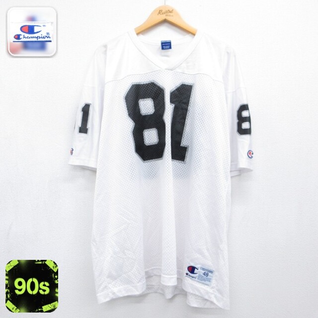 チャンピオン 90s 半袖Tシャツ NFL ティムブラウン ホワイト メンズXL相当 | 古着