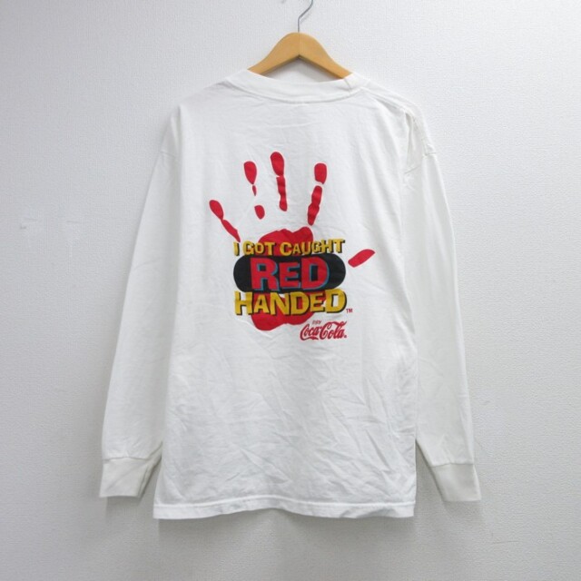 XL★古着 Murina 半袖 ビンテージ Tシャツ メンズ 90年代 90s コカコーラ コットン クルーネック USA製 ホワイト 26aug27