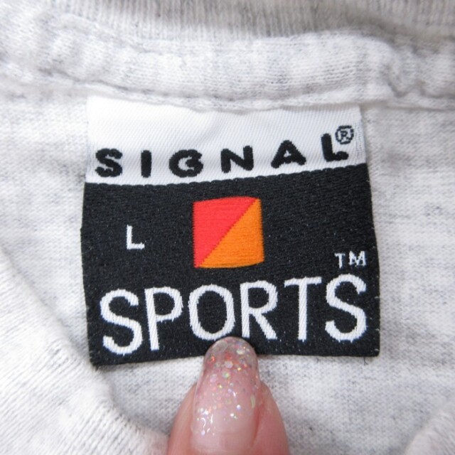 古着通販 L☆古着 SIGNAL 長袖 ビンテージ Tシャツ メンズ 90年代 90s