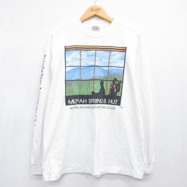ヘインズ 90s 長袖Tシャツ ホワイト メンズL相当 | 古着